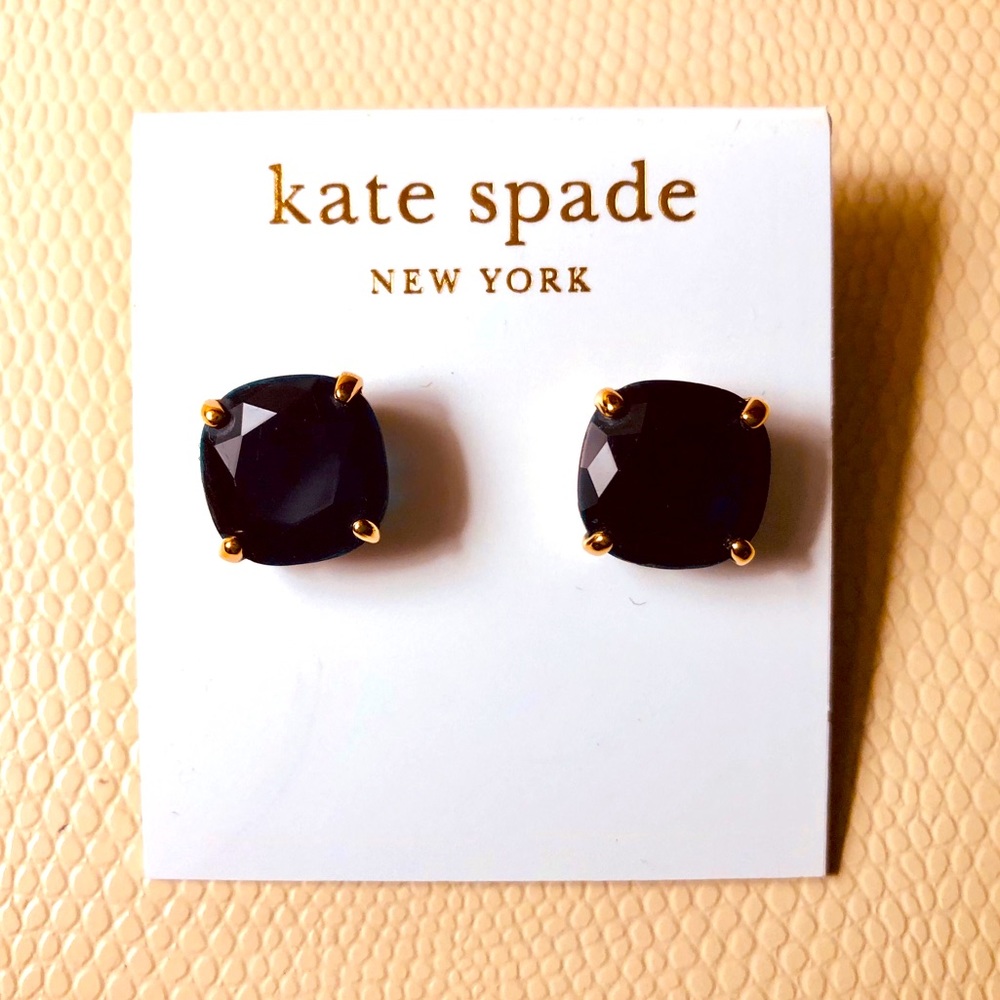 Kate Spade Navy Square Stud Earrings